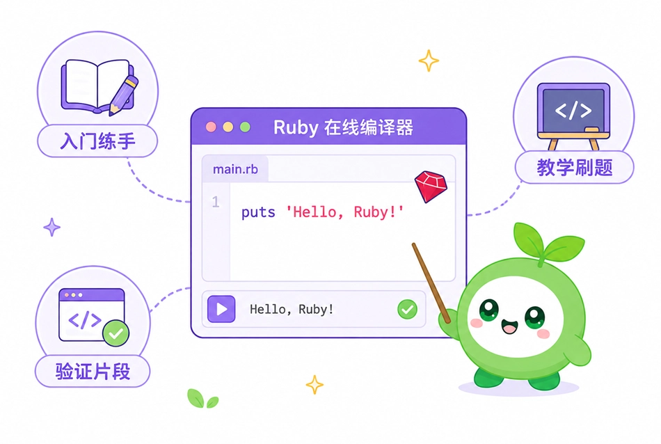 Ruby在线编译器的三大适用场景：入门练手、验证代码片段与教学刷题
