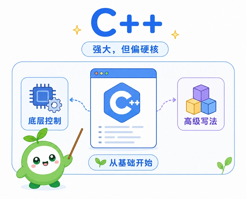 C++语言的核心特点，它既具备精细控制底层硬件的能力，同时也支持现代的高级编程写法。