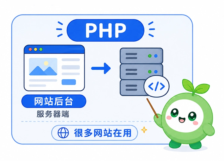 图解PHP作为网站后台服务器端编程语言的工作原理及定位