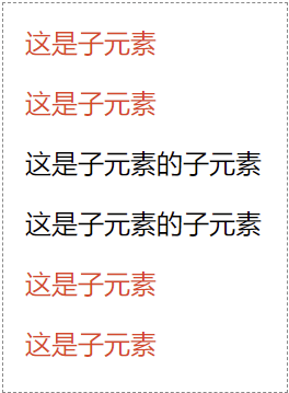CSS 子代选择器示例