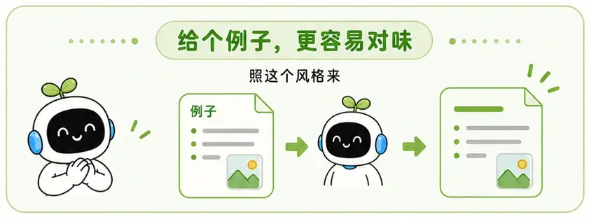 少样本提示技巧:直接给大模型提供参考例子,胜过复杂描述