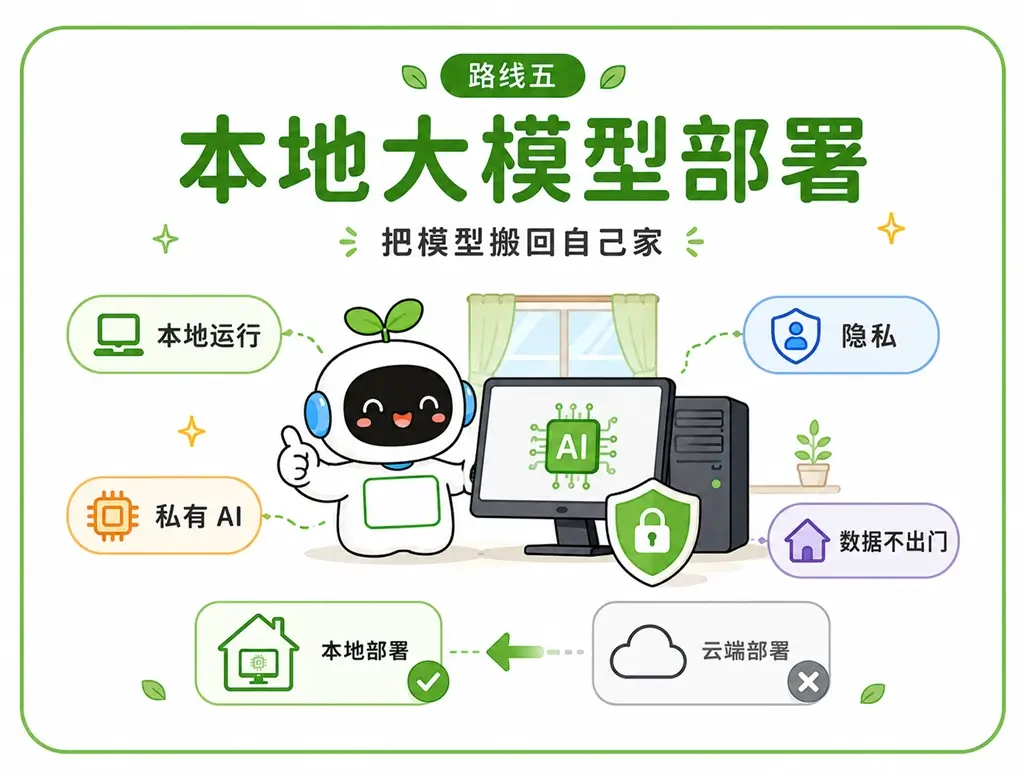 大模型进阶路线五:大模型本地化私有部署,出于隐私与数据安全考虑,将开源大模型搬回自己的个人电脑或公司服务器上独立运行
