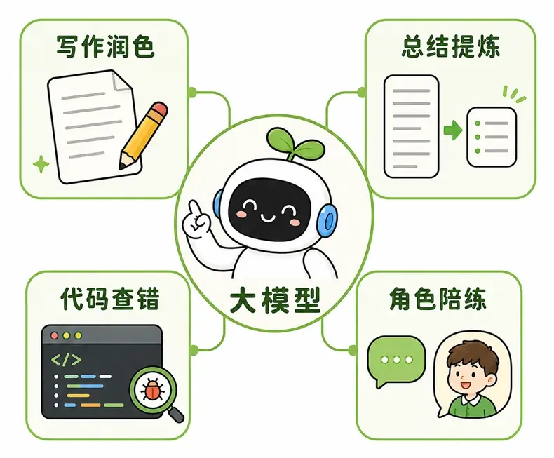 大语言模型最擅长的 4 件事:文本写作润色、海量信息总结、编程辅助查错与角色扮演