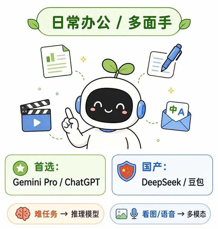 日常办公与写文案大模型推荐:多模态多面手 ChatGPT 与豆包对比