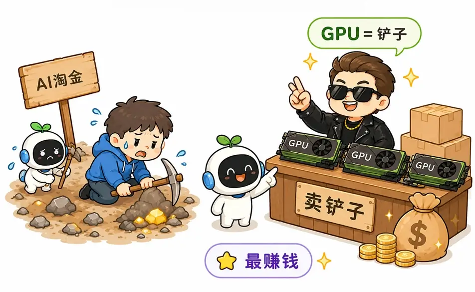 英伟达在 AI 淘金热中的卖铲人角色:GPU 成为大模型算力主力