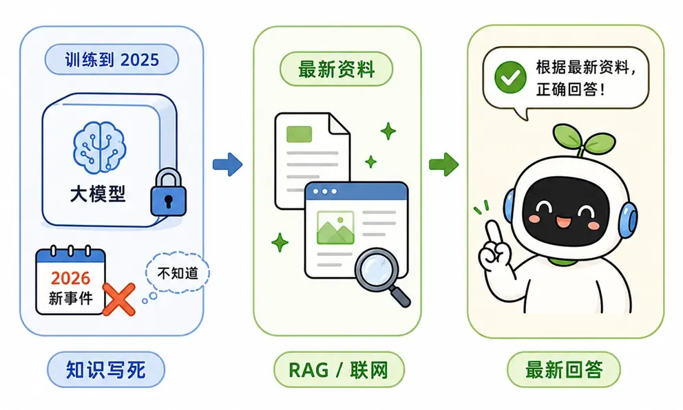 RAG 联网搜索,如何解决大模型知识滞后与时效性问题图解
