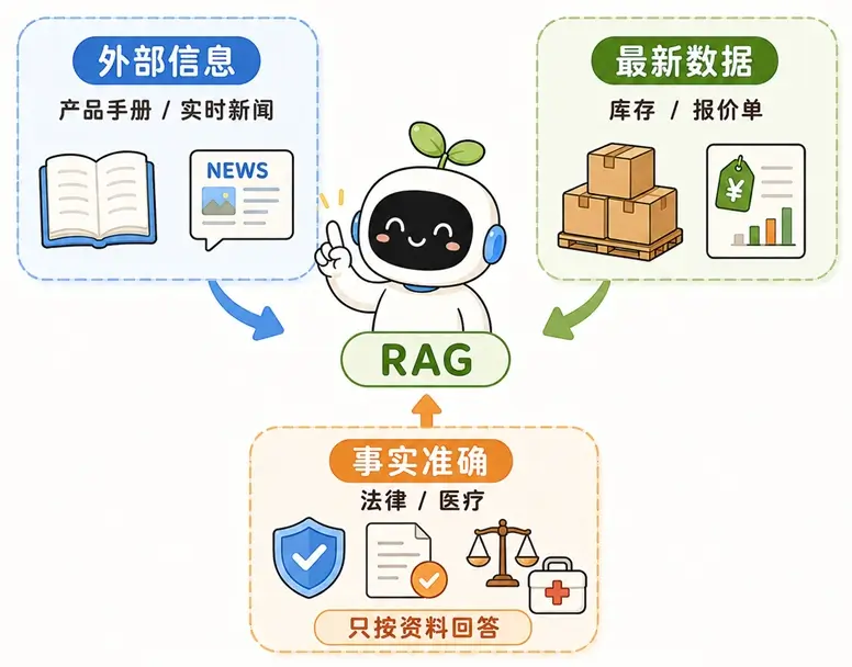 RAG 外挂知识库的适用场景：解决数据频繁更新，与对大模型幻觉零容忍的需求