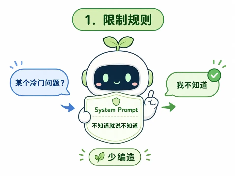 降低大模型幻觉手段一：通过 System Prompt 设置不知为不知的系统限制规则