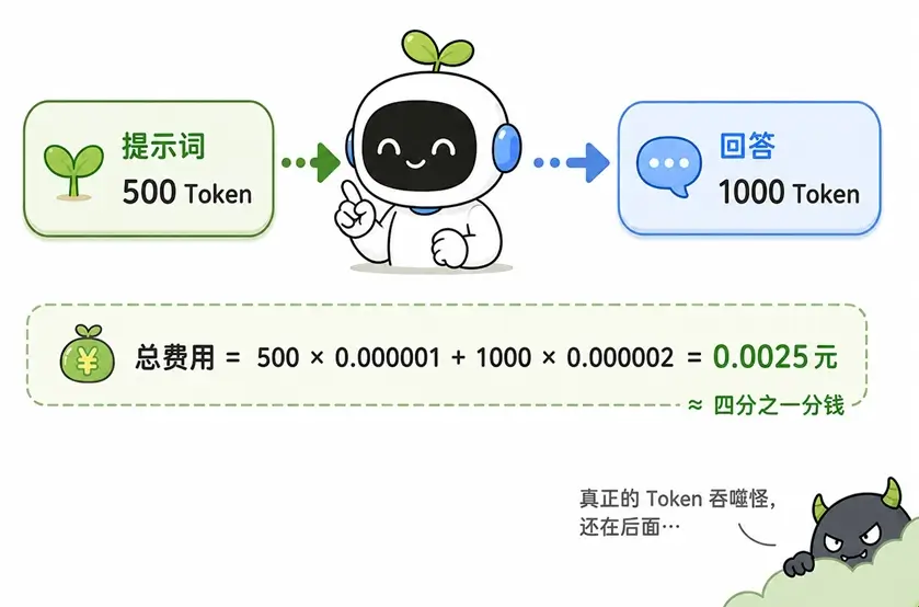 调用大模型 API 一次花多少钱?单次对话 Token 消耗费用计算示例