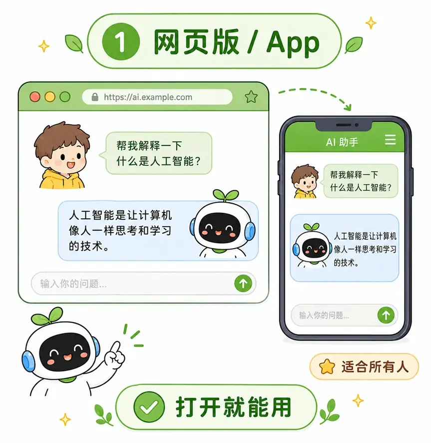 普通人如何通过网页版或 App 使用大模型