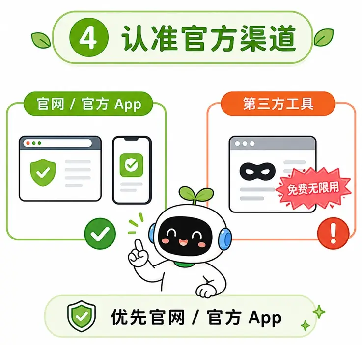 防范第三方 AI 套壳工具风险:认准大模型官网与官方 App 以防止数据被恶意转手