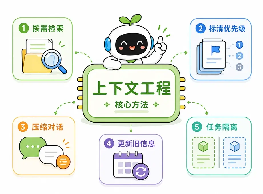 做好上下文工程的5个核心方法:按需检索、标清优先级等
