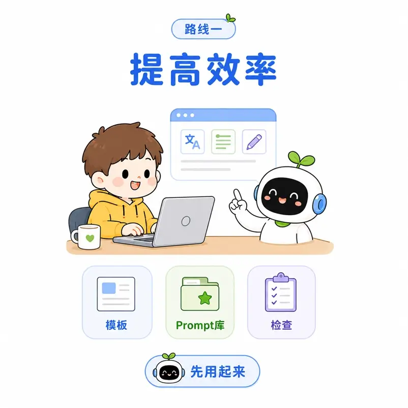 进阶路线一:面向普通用户,旨在提高日常办公与内容创作效率的学习路线。