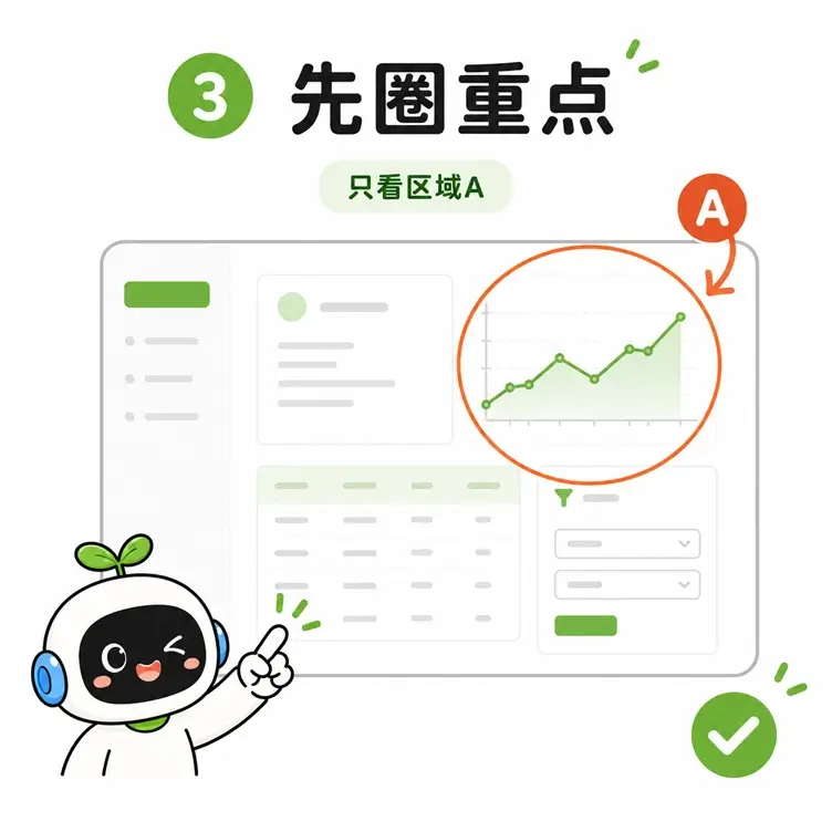 多模态提示词避坑指南三:当图片内容繁杂时,应提前在图上圈定重点区域以引导 AI 精准分析