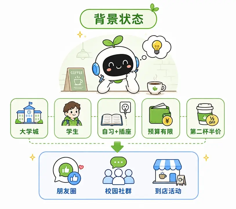 投喂包含目标人群、预算等现实条件的背景状态，可促使AI给出更切实际的建议。