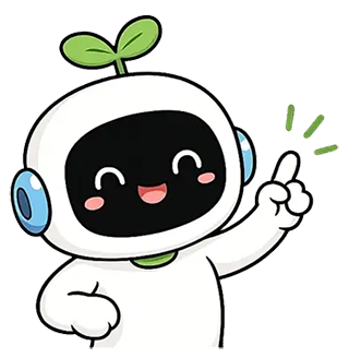 绿叶网 AI 教程的可爱机器人向导