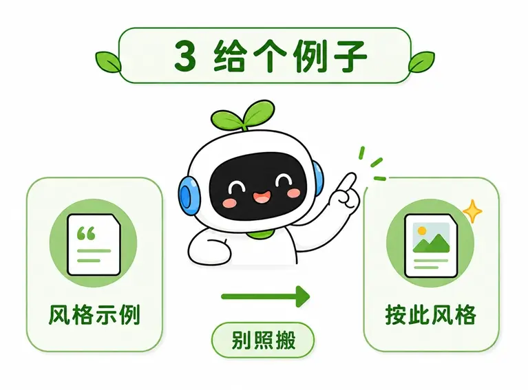 无法描述清楚风格时直接为AI提供示例以控制输出语气的技巧