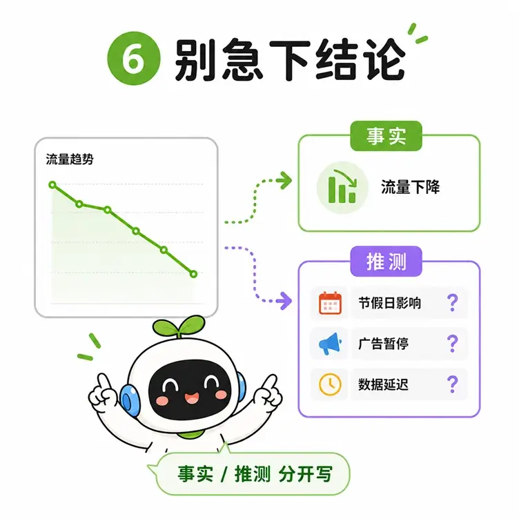 多模态提示词避坑指南六:要求 AI 将图中可确认的客观事实与需要验证的推测分开说明,避免急于下定论。