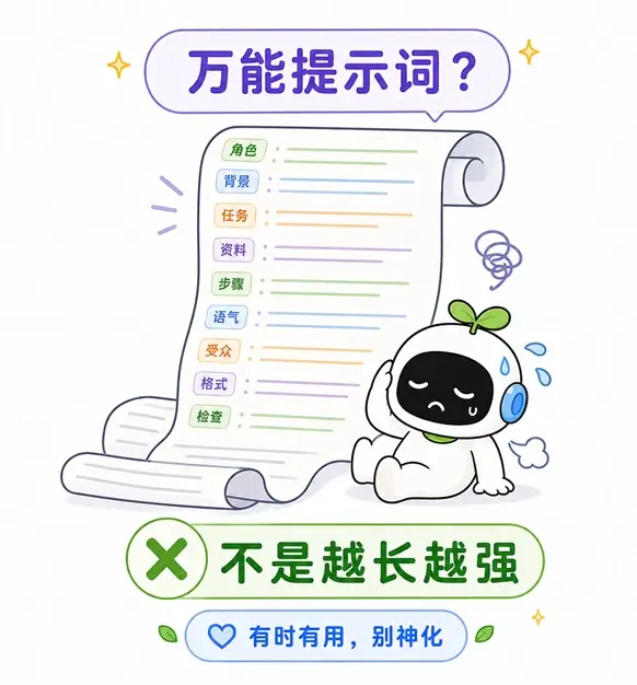 陷入误区的万能提示词:篇幅过长并不代表效果更好