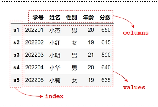 DataFrame 的结构