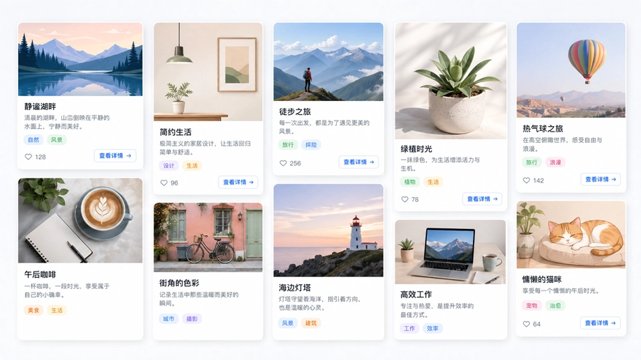 瀑布流布局